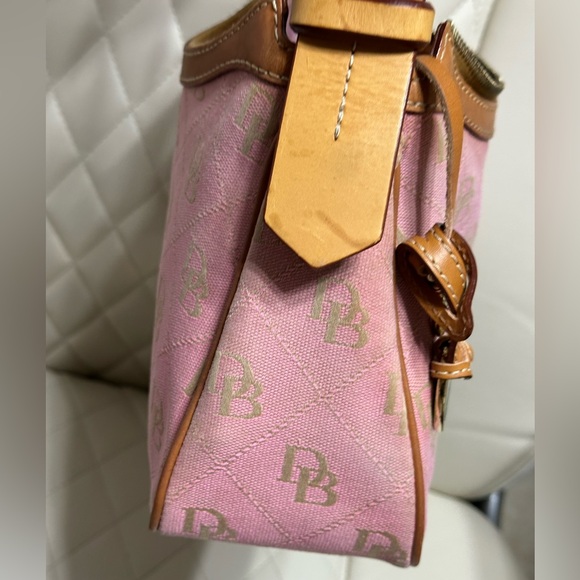 Dooney & Bourke vintage pink monogram shoulder bag Y2K rare vintage bag - Picture 11 of 16